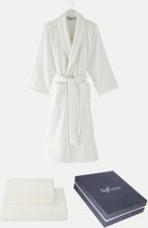 Soft Cotton MICRO COTTON uniszex fürdőköpeny + törölköző + fürdőlepedő + box XXL Vaj szín / Ecru