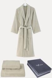 Soft Cotton MICRO COTTON uniszex fürdőköpeny + törölköző + fürdőlepedő + box XL Bézs / Beige