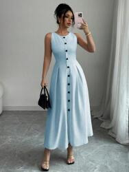 Shein Világoskék Ruha Maxi Bő Szabású Kerek Nyakkivágású Gombokkal Shein 34