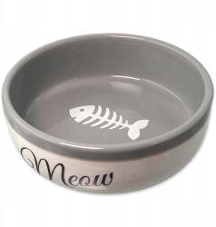 Magic Cat kerámia tál fehér/szürke Meow 13.4x4cm 170ml (0110982)