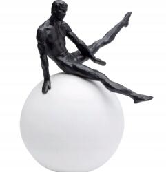 Kare Szobor figura dekoráció sportoló gömb fekete/fehér Kare 27 cm (6215)