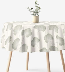 Goldea față de masă 100% bumbac - frunze de ginkgo - rotundă Ø 110 cm Fata de masa