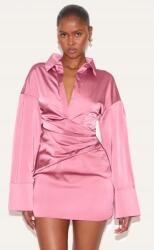 Prettylittlething Rózsaszín Szatén Fényes Ruha Mini Ing Prettylittlething 36