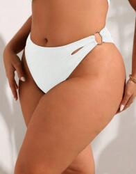 Shein Fehér Bikinialsó Klasszikus Bordázott Maxi Fazon Dekoratív Karika Shein 46
