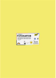 Dekorkarton, 2 oldalas, 50x70 cm, 300 g, 10 lap, FOLIA, citromsárga (6112) - eztkapdki