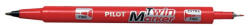 Pilot Alkoholos marker, 0, 8/2 mm, kétvégű, PILOT "Twin", piros (SCA-TM-R-BG) - eztkapdki
