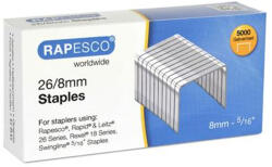 Rapesco Tűzőkapocs, 26/8, horganyzott, RAPESCO, 5000db/doboz (S11880Z3) - eztkapdki