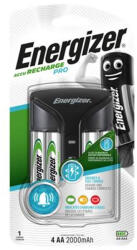 Energizer Elemtöltő, AA ceruza/AAA mikro, 4x2000 mAh AA (előtöltött), kijelzővel, ENERGIZER "Pro (E300696601/639837) - eztkapdki