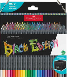 Faber-Castell Színes ceruza készlet, háromszögletű, FABER-CASTELL "Black Edition", 100 különböző szín (116411) - eztkapdki