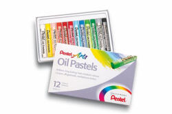 Pentel Kréta olajpasztell készlet, PHN-12U Pentel, 12 klf. szín (PHN-12U)
