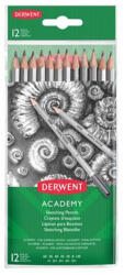 Derwent Grafitceruza szett, hatszögletű, DERWENT "Academy", 12 különböző keménység (2300412)