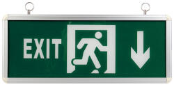2R EXIT vészvilágító lámpatest 3W 2h egyoldalas fekete-zöld balra nyíl (T050101466) - eztkapdki