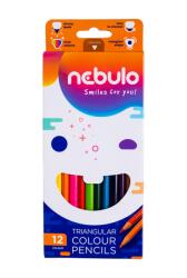 Nebulo Színes ceruza készlet, háromszögletű, NEBULO, 12 különböző szín (NSZC-TR-12)