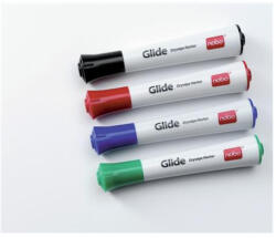 Nobo Tábla- és flipchart marker, 3 mm, kúpos, NOBO "Glide", 4 különböző szín (1902096) - eztkapdki