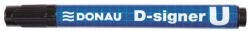DONAU Alkoholos marker, 2-4 mm, kúpos, DONAU "D-signer U", fekete (7371001-01PL) - eztkapdki