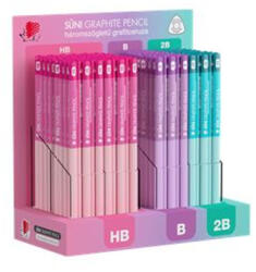 ICO Grafitceruza display ICO Süni háromszög HB, B, 2B light pasztell 184 darabos (9130047004) - eztkapdki