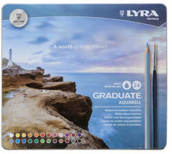 LYRA Színes ceruza LYRA Graduate Aquarell hatszögletű fémdoboz 24 db/készlet (2881240)