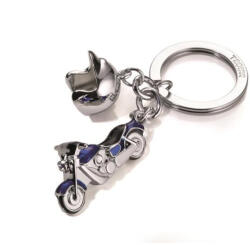 TROIKA Kulcstartó, 2 charm dísszel, SWAROVSKI® kristályokkal, TROIKA "Key cruising (KR13-23/CH)