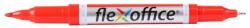 FlexOffice Alkoholos marker, 0, 4/1, 0 mm, kúpos, kétvégű, FLEXOFFICE "PM01", piros (FO-PM01RED) - eztkapdki