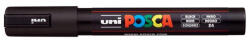 uni Dekormarker, 1, 8-2, 5 mm, UNI "Posca PC-5M", fekete (PC-5M BLACK)