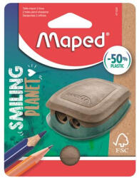 Maped Hegyező, kétlyukú, tartályos, műanyag, FSC, MAPED "Smiling Planet (071520FM)