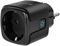 Krüger&Matz Priza Smart Wifi Connect P4 Tuya Kruger&Matz, monitorizare consum energie, control vocal, 16A, compatibil cu Android / iOS, Amazon Alexa si Google Assistant (KM2202-B)