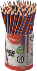 Maped Grafitceruza, ceruzatartó, HB, háromszögletű, MAPED "Black`Peps Navy", 72db/disp (850859)