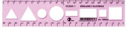 Optima Sablon vonalzó OPTIMA pink 20cm (53051) - eztkapdki