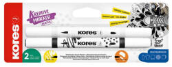 Kores Dekormarker készlet, akril, 1-2 mm, kétvégű, KORES " K-Kreative", 2 különböző szín (23021.21) - eztkapdki
