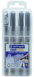Centropen Permanent marker készlet, 1mm, M OHP Centropen 2637, 4 klf. szín (A-626370401) - eztkapdki