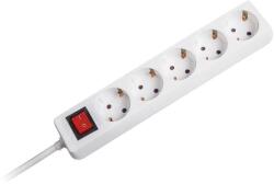 Platinet Prelungitor 3x1.5mm 5 prize 3m intrerupator alb (OL5G3W)