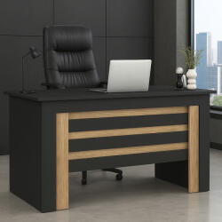 TopMebel Офис бюро Epito TopMebel от меламин в антрацит - цвят сепет дъб 140x59.6x76.8cm