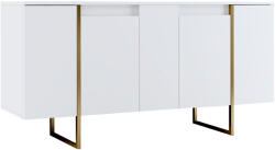 TopMebel Шкаф Luxe TopMebel от меламин в бял - златен цвят 160x35x80cm