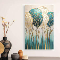 TopMebel " Golden Leaves" TopMebel картина на платно с дигитален печат 70x100x3cm