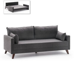 TopMebel Триместен разтегателен диван Bella TopMebel от плат в антрацит 208x81x85cm