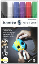 Schneider Akril marker készlet, 2 mm, SCHNEIDER "Paint-It 310", 6 különböző szín (120195) - eztkapdki