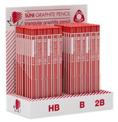 ICO Grafitceruza display, HB, B, 2B, háromszögletű, ICO "Süni", 184db/disp (9130047000)