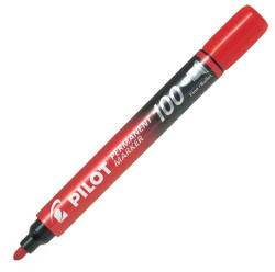 Pilot Alkoholos marker, 1-4, 5 mm, kúpos, PILOT "Permanent Marker 100", piros (SCA-100-R)