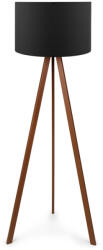 TopMebel Rosling TopMebel МДФ/плат/ПВЦ подова лампа в орех/черен цвят 38x21x140cm