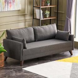 TopMebel Триместен диван Bella TopMebel от плат в антрацит 208x81x85cm