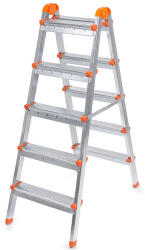 TopMebel Двойна метална стълба Perilla 5+5 стъпала 117cm
