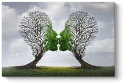 TopMebel " Trees Growing With Love" TopMebel картина на платно дигитален печат 100x70x3cm