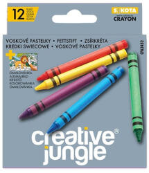Creative Jungle Zsírkréta CREATIVE JUNGLE Grey kerek hegyezett 12 színű (CFA2452) - eztkapdki