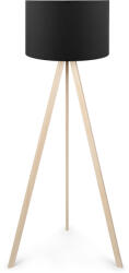 TopMebel Rosling TopMebel МДФ/плат/ПВЦ подова лампа в натурален/черен цвят 38x21x140cm
