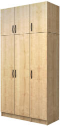 TopMebel Трикрилен гардероб Vivian TopMebel с шкаф в цвят дъб 120x51.8x240cm