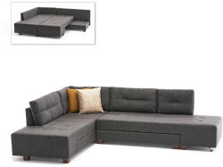 TopMebel Тапициран ъглов диван Manama TopMebel в антрацит цвят 280x206x85cm