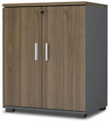 TopMebel Шкаф за офис документи Venturo TopMebel от меламин в антрацит - орех 80x40x80cm