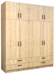 TopMebel Четирикрилен гардероб Victoria TopMebel с шкаф в цвят дъб 200x60x240cm - topmebel - 1 132,80 лв
