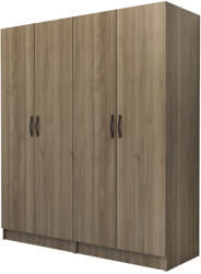 TopMebel Четирикрилен гардероб Vivian TopMebel от меламин в орех 160x51.8x181cm - topmebel - 536,58 лв