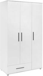 TopMebel Трикрилен гардероб Bianco TopMebel от меламин в бял цвят 103x52x187cm